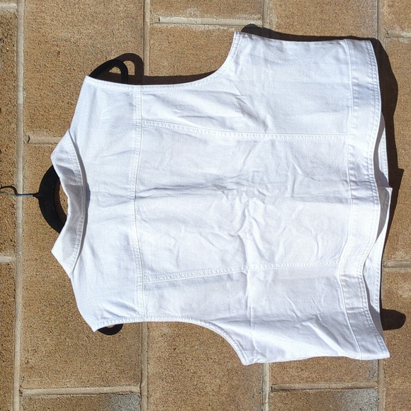 Lane Bryant white denim vest, Size 20, NEW W/ TAG - Picture 7 of 10